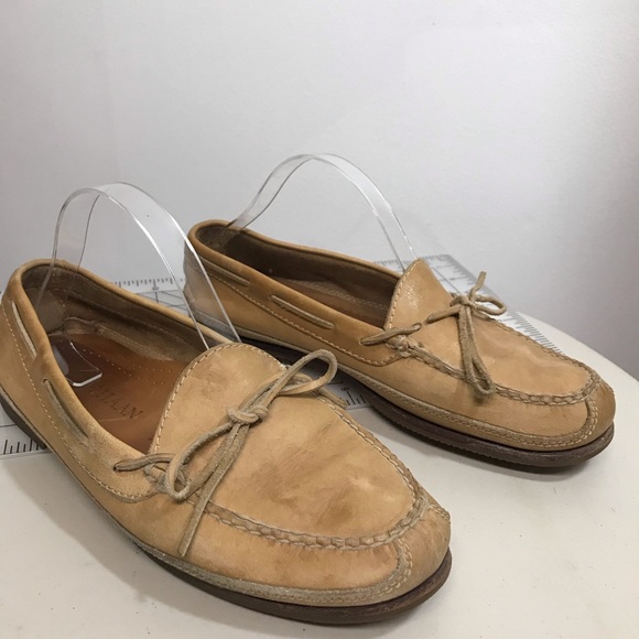 Cole Haan Men’s Light Brown Leather Boat Shoes - Picture 2 of 8